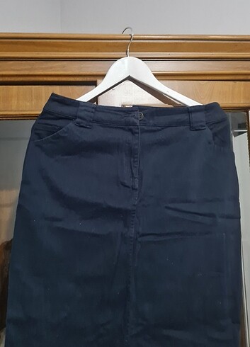 Midi lacivert etek