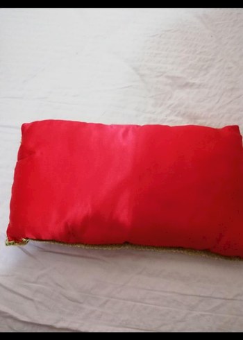 Nakışlı kırmızı takı yastığı - Görsel 4
