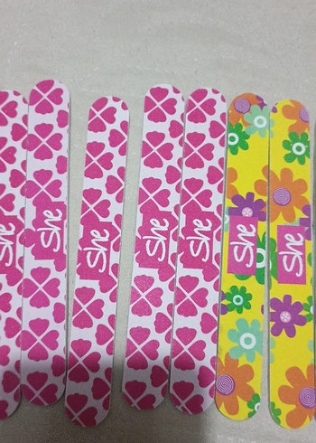 Renkli Çiçek ve Kalp Desenli Tırnak Törpüleri - Görsel 3