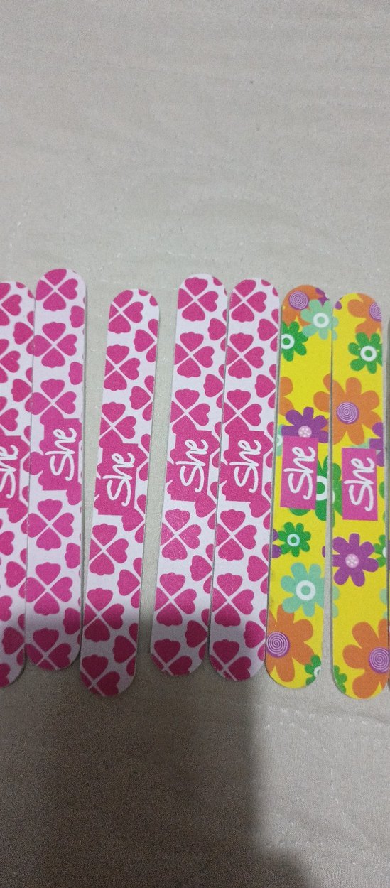 Renkli Çiçek ve Kalp Desenli Tırnak Törpüleri - Görsel 3