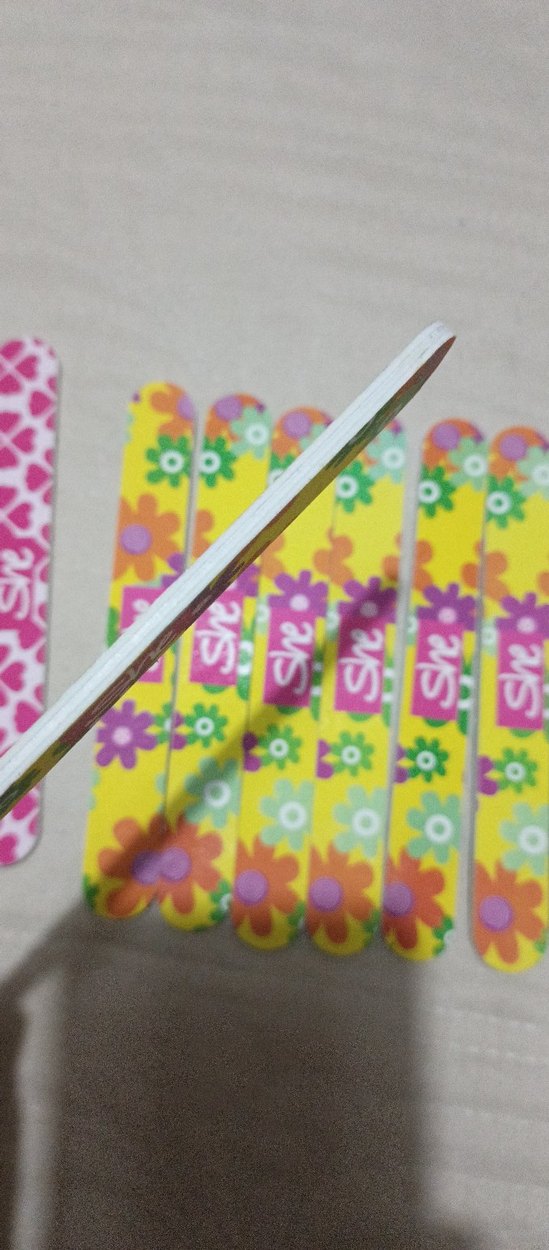 Renkli Çiçek ve Kalp Desenli Tırnak Törpüleri - Görsel 4