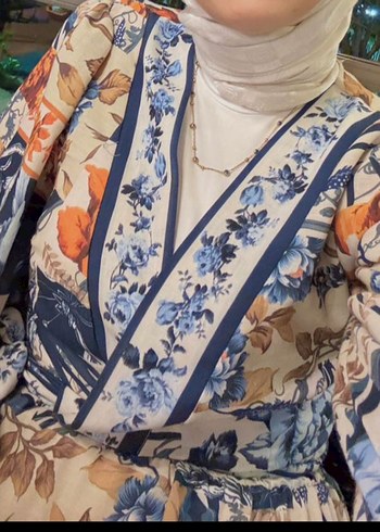 Çiçek Desenli Uzun Bohem Elbise - Görsel 5