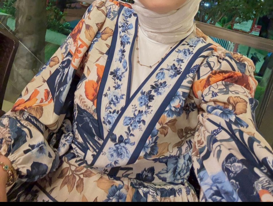 Çiçek Desenli Uzun Bohem Elbise - Görsel 5