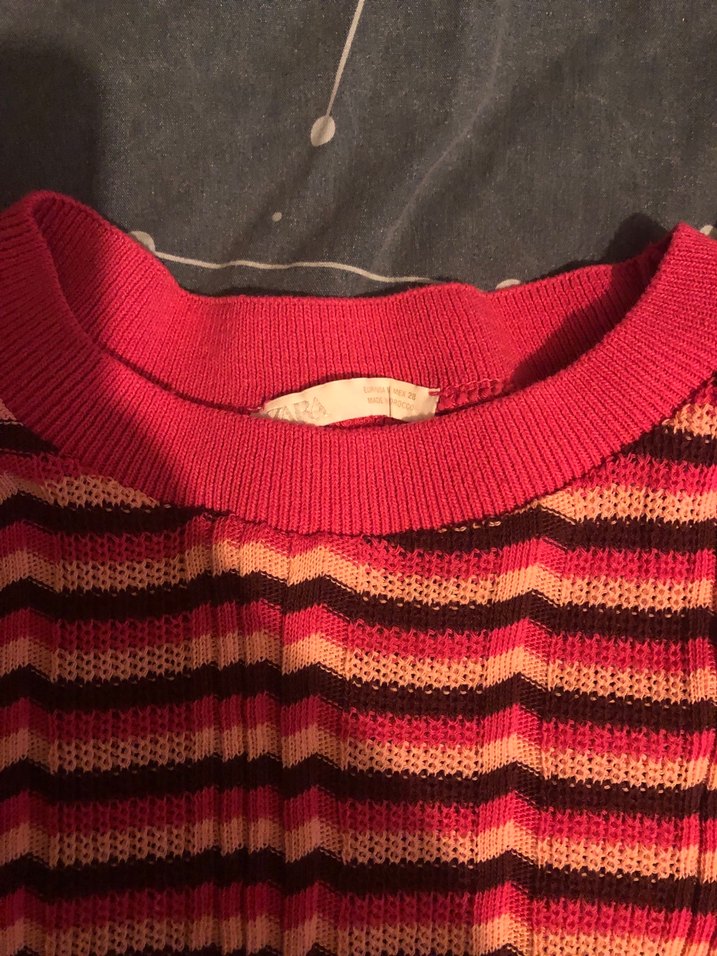 Kırmızı Örgü Kadın Kazak - Görsel 2