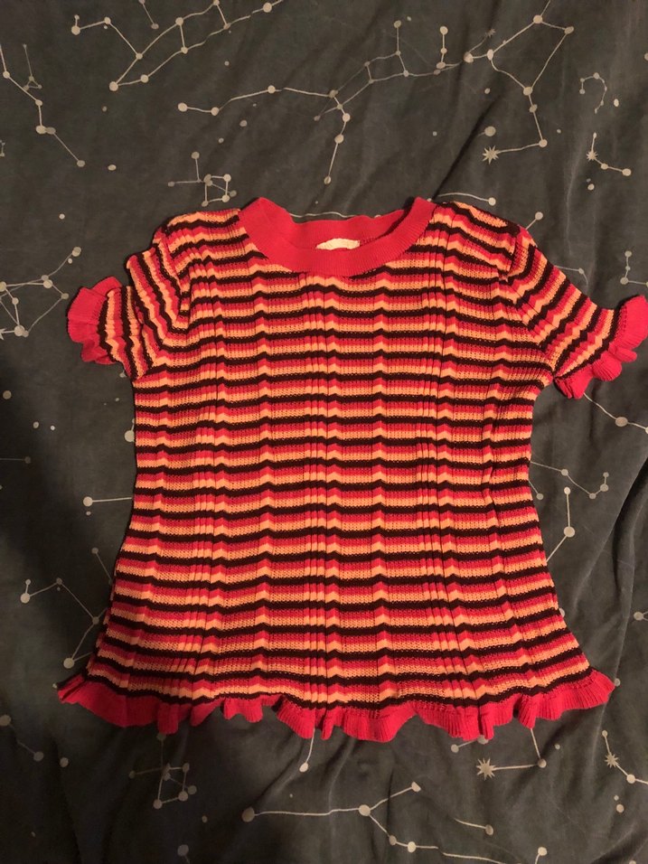 Kırmızı Örgü Kadın Kazak - Görsel 3