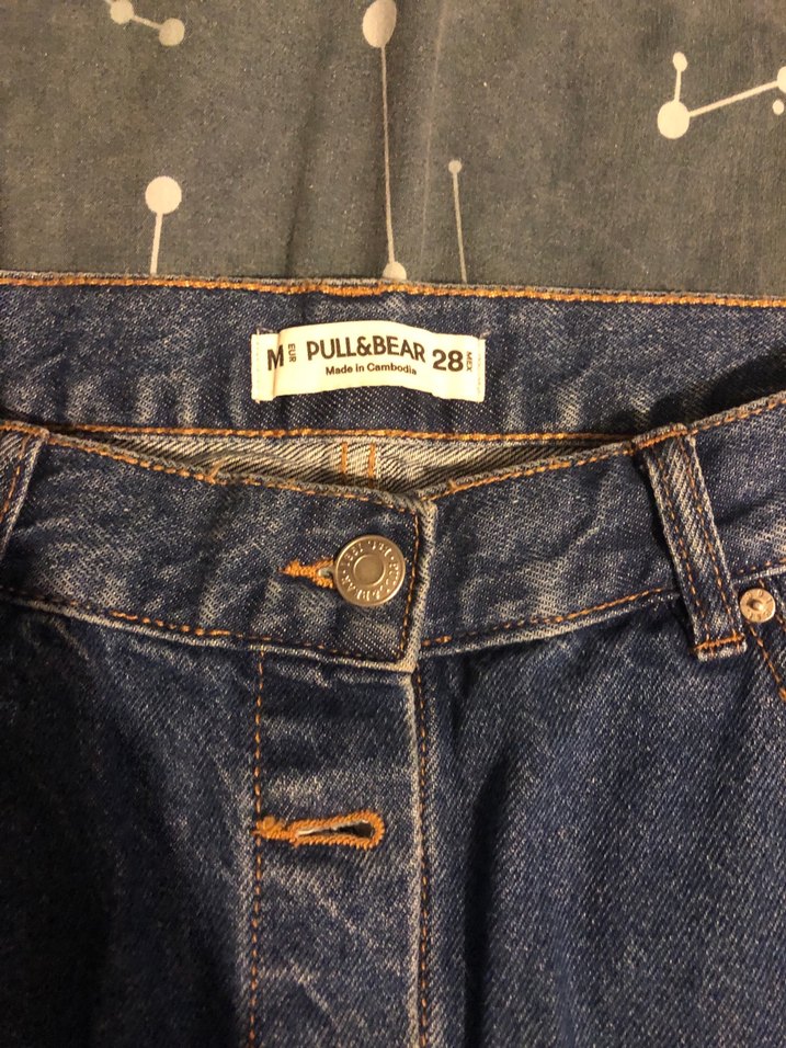 Düğmeli Midi Kadın Kot Etek - Görsel 2