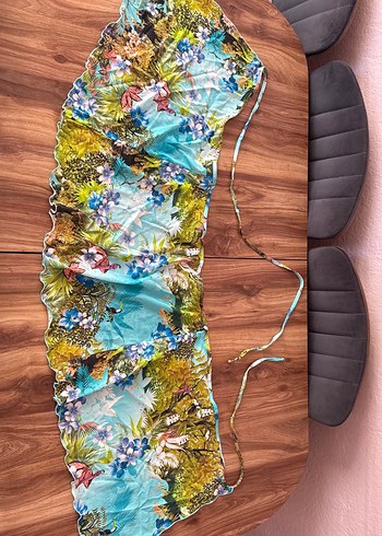 Bohem Çok Renkli Belden Dolama Pareo - Görsel 5