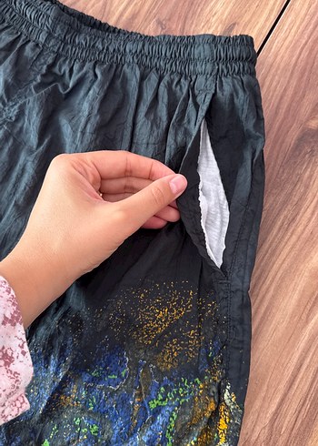 Erkek Siyah Bağlamalı Mayo Şort - Görsel 5