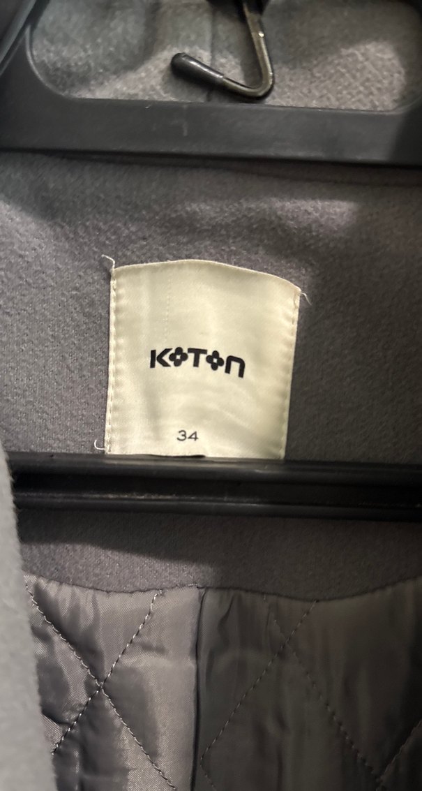 Gri Kuşaklı Kadın Kaşe Kaban - Görsel 5