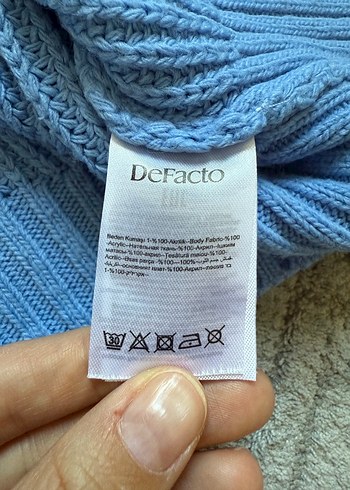 Mavi Yarım Balıkçı Yaka Örgü Kadın Kazak - Görsel 5