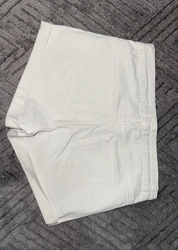 H&M Beyaz Mini Kadın Şort - Görsel 4