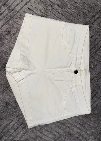 H&M Beyaz Mini Kadın Şort - Görsel 3