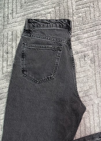 Antrasit Gri Mom Fit Kadın Denim Pantolon - Görsel 5