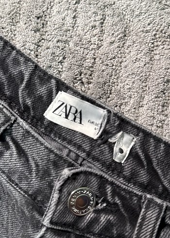 Antrasit Gri Mom Fit Kadın Denim Pantolon - Görsel 8