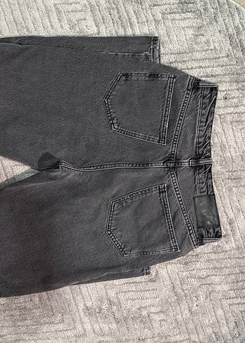 Antrasit Gri Mom Fit Kadın Denim Pantolon - Görsel 6