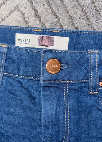 Kadın Mavi Mini Kot Şort - Görsel 5