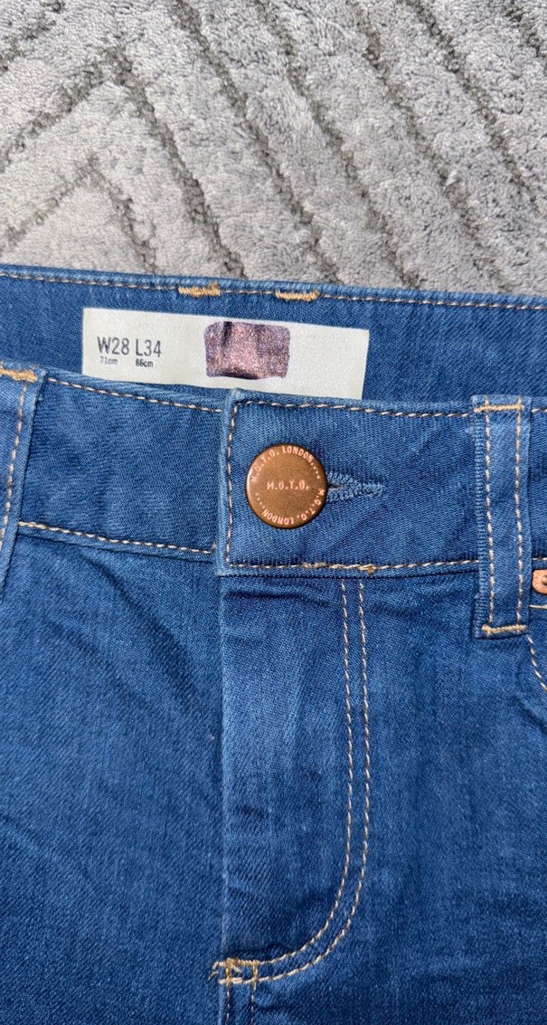 Kadın Mavi Mini Kot Şort - Görsel 5