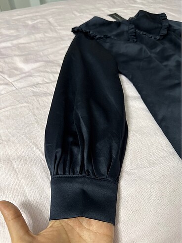 Trendyolmilla Lacivert Bebe Yaka Elbise - Görsel 7