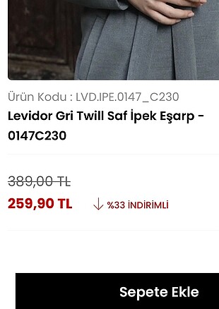 Armine Levidor twill eşarp