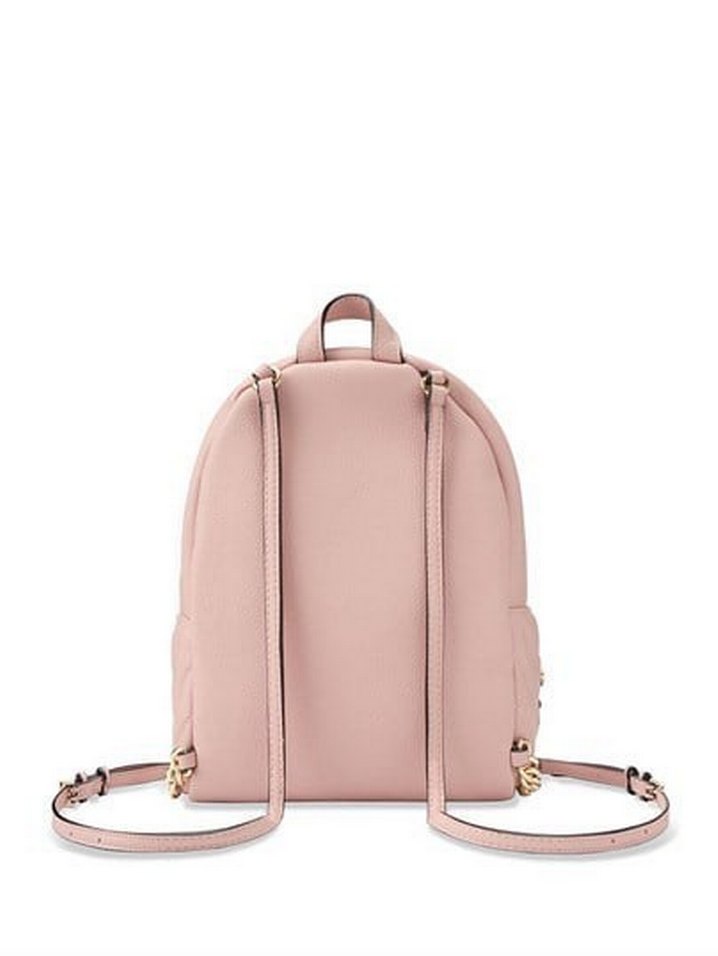 Victoria Secret Minimalist Pembe Deri Kadın Sırt Çantası - Görsel 4
