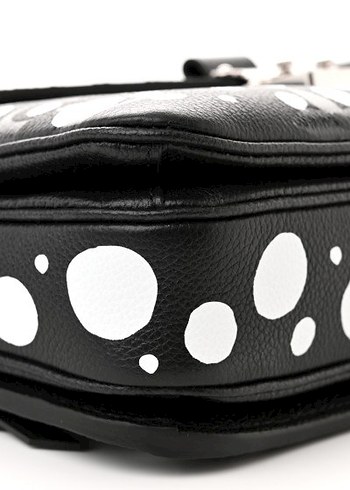 Louis Vuitton Siyah Beyaz Puantiyeli Deri Kadın Çanta - Görsel 8