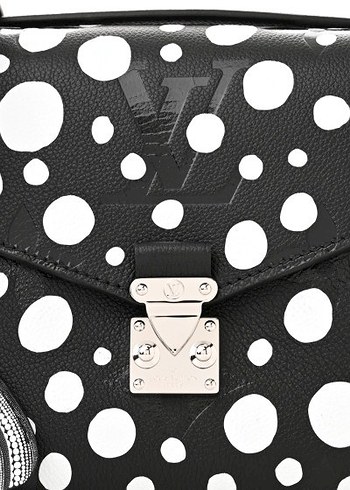 Louis Vuitton Siyah Beyaz Puantiyeli Deri Kadın Çanta - Görsel 7