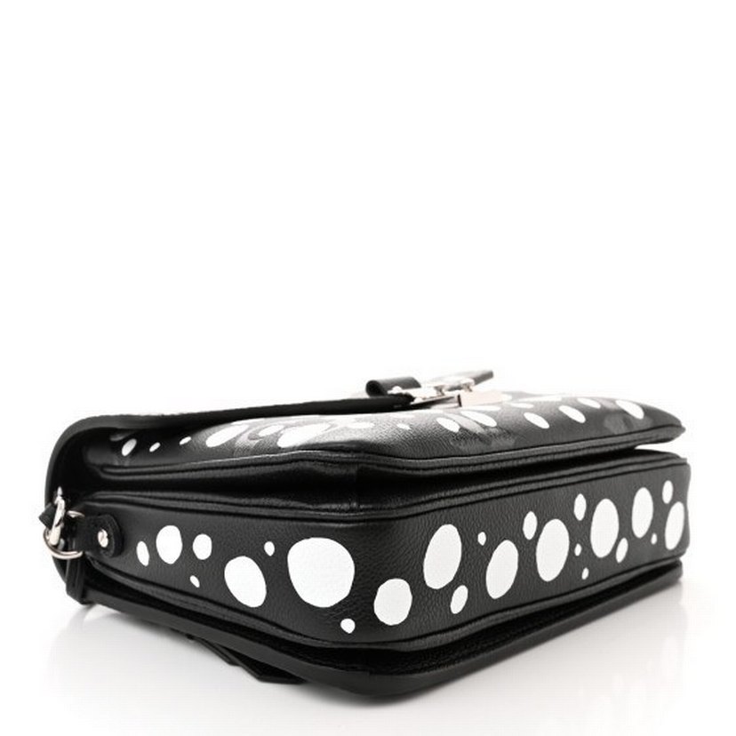 Louis Vuitton Siyah Beyaz Puantiyeli Deri Kadın Çanta - Görsel 3