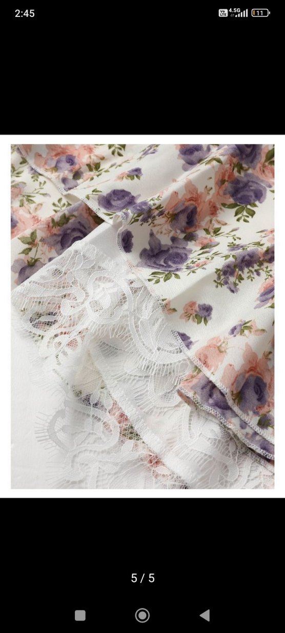 Büyük beden Çiçek Desenli Bohem Mini Elbise - Görsel 2