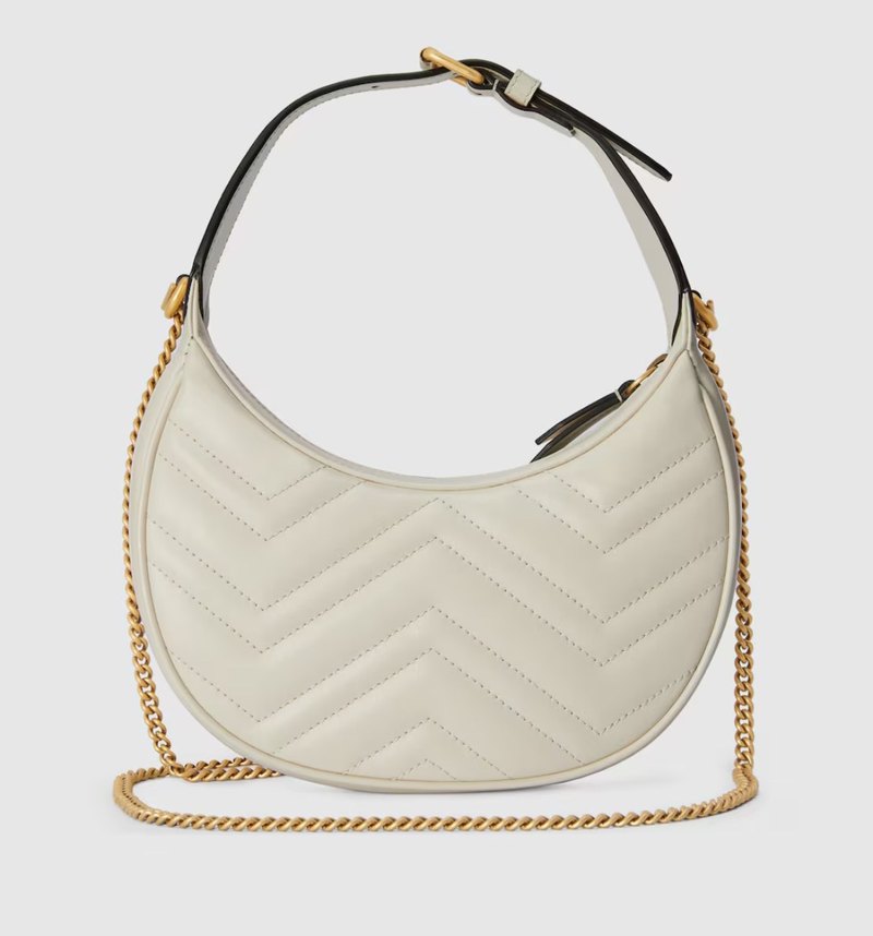 Gucci Beyaz Zincir Detaylı Deri Kadın Çanta - Görsel 3