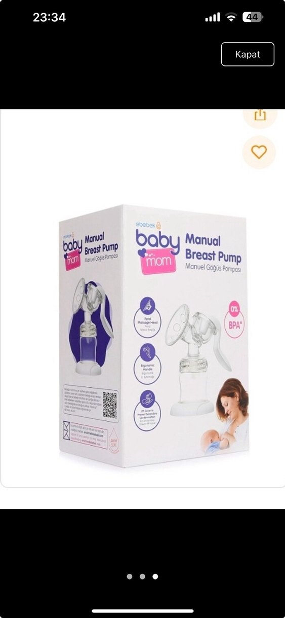 Beyaz Manuel Göğüs Pompası - Görsel 2