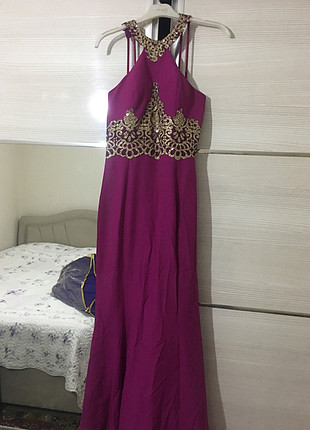 36 Beden pembe Renk Balık model abiye