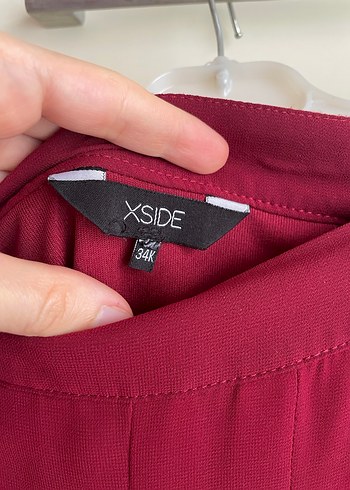 Bordo Uzun Şifon Kadın Etek - Görsel 4