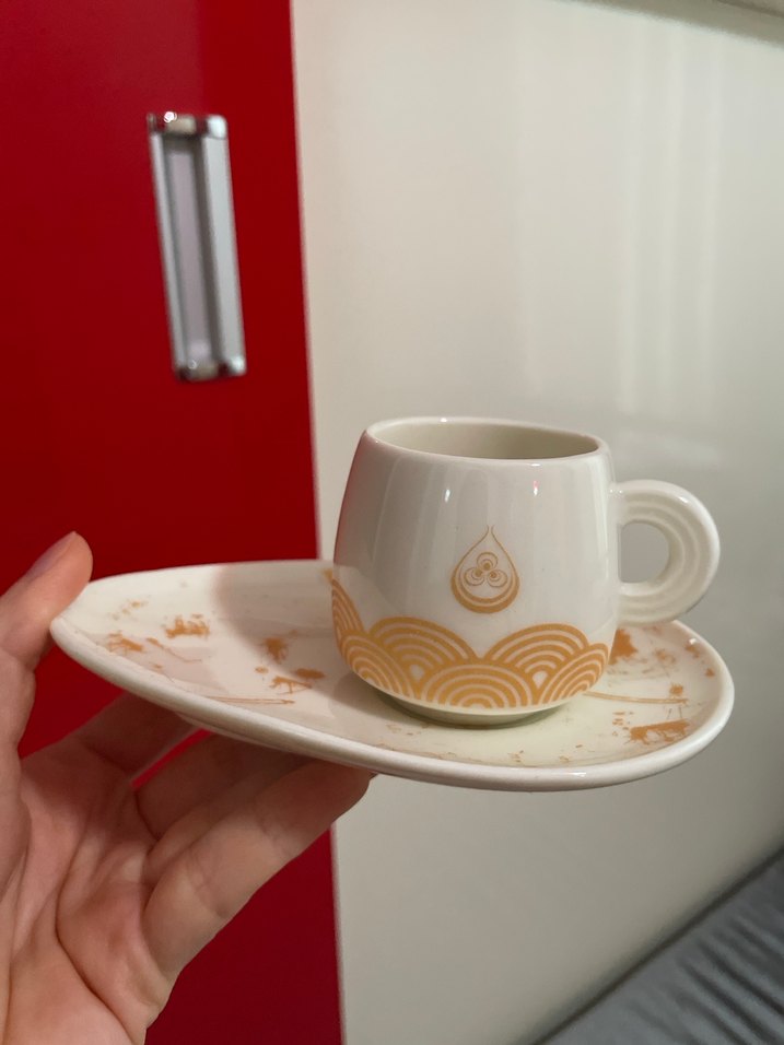 Beyaz Kahve Fincanı ve Tabak - Görsel 2