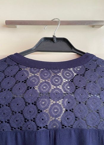 Koton Lacivert Viskon Bluz - Görsel 6