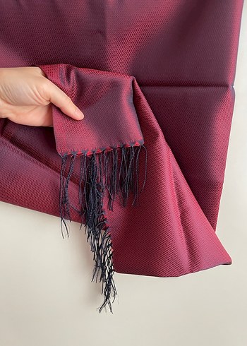 Bordo & Lacivert Şal Püsküllü - Görsel 7