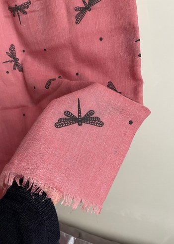 Yusufçuk desenli Pembe Şal - Görsel 2