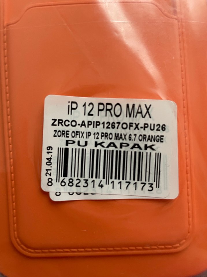 Iphone 12 PRO MAX Turuncu Kartlıklı Telefon Kılıfı - Görsel 2