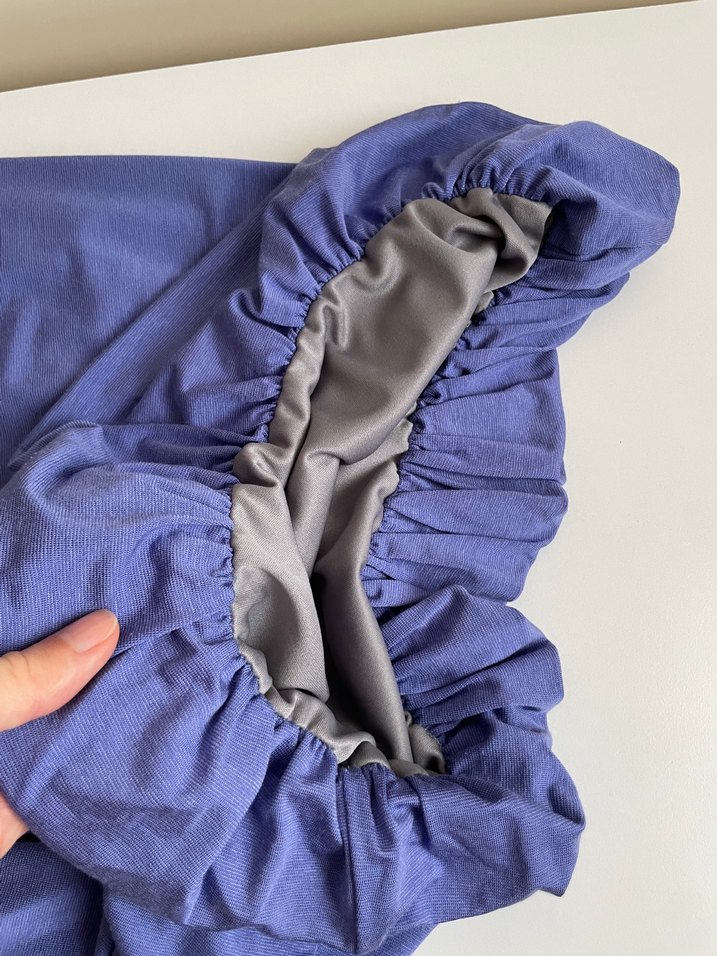 Lila Omzu Açık Mini Elbise - Görsel 3