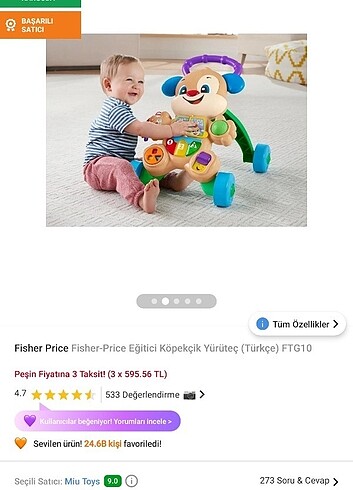 Fisher price yürüteç