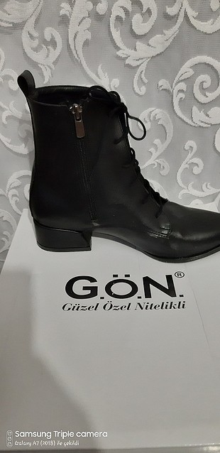 Gön Deri siyah bot