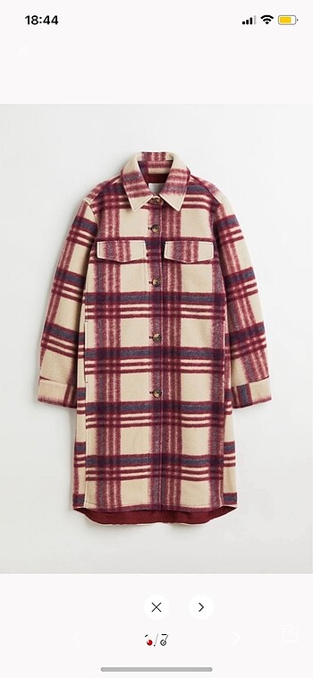 H&M ekose kaşe gömlek ceket