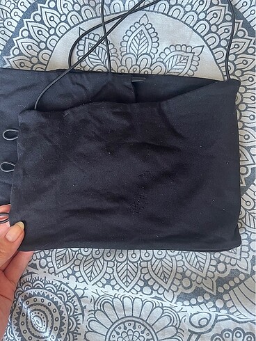xs Beden siyah Renk sırt detaylı crop