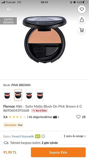  Beden Flormar allık