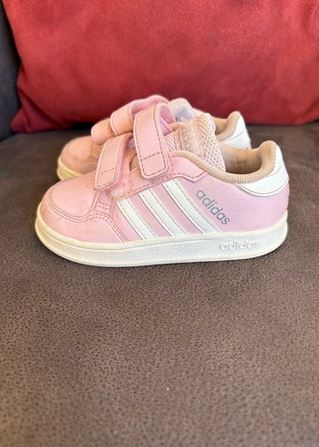 22 Beden Kız Çocuk Pembe Adidas orijinal Spor Ayakkabı