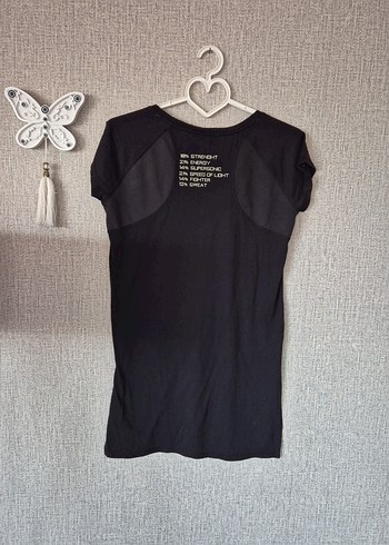 Siyah Kısa Kollu spor  tsört - Görsel 4