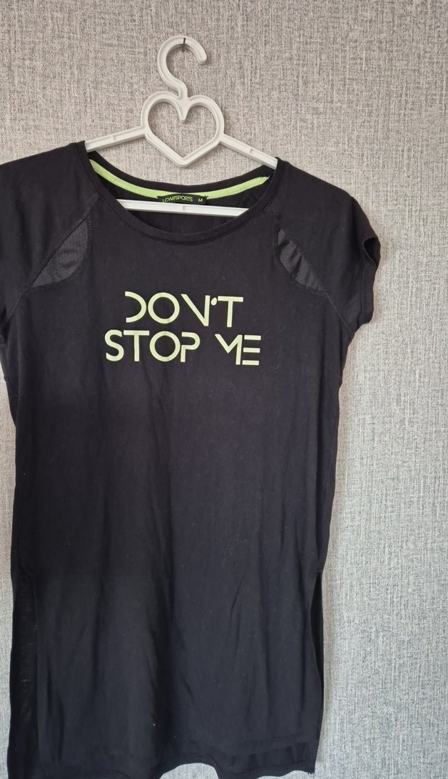 Siyah Kısa Kollu spor  tsört - Görsel 2