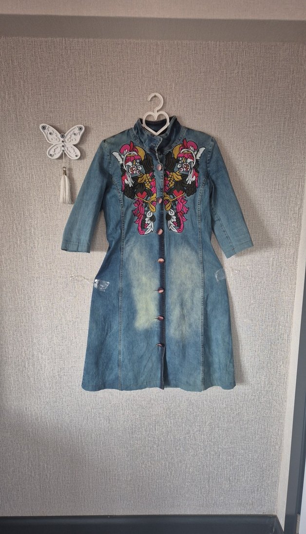 42 beden likrali kot elbise nakisli midi boy - Görsel 3