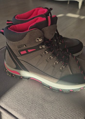 Gri Bağcıklı kadin Outdoor pembe gri Bot