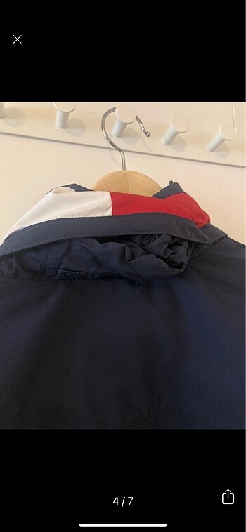 m Beden lacivert Renk Tommy Hilfiger mont baharlık kapüşonlu Amerika?dan
