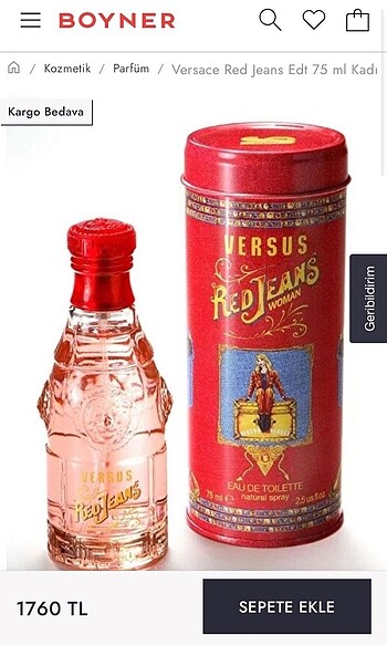  Beden Versace Versus red jeans